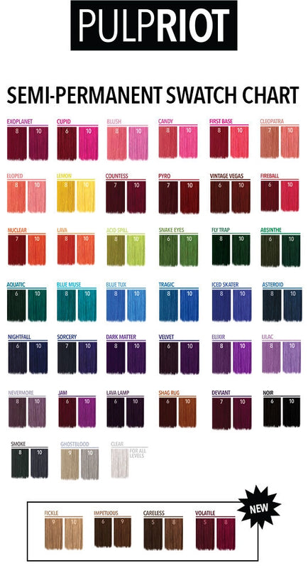 The new Pulp Riot paint is better than ever. Pulp Riot's NEW semi-permanent color formula with Anti-Overworking Technology lasts longer, conditions better, and doesn’t overwork. The vivid shades you love, now packed with even more power.