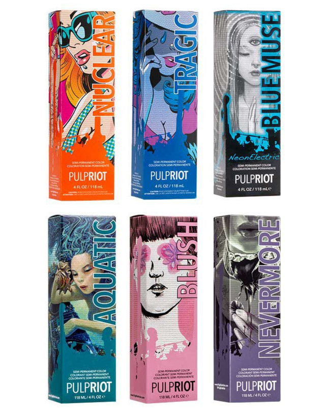 Pulp Riot's bold semi-permanent color is long lasting, intensely vivid, and fades on tone.