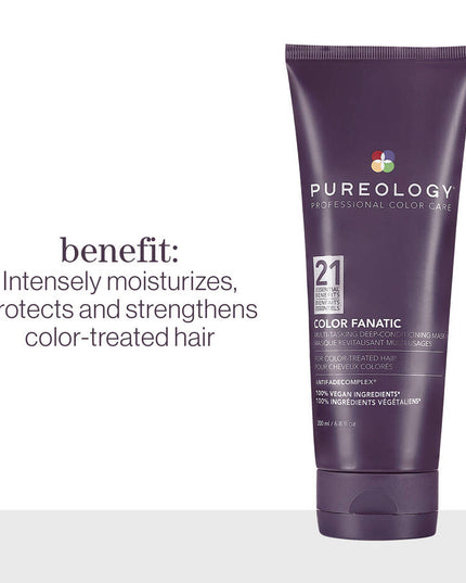 Intensely moisturizing treatment mask with 21 benefits that restores, protects, and strengthens color-treated hair.
