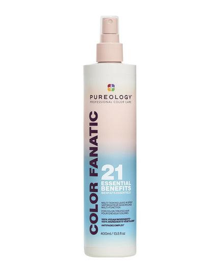 Multitasking leave-in treatment with 21 benefits. Primes hair for heat, detangles, protects from damage, and adds shine from root to tip.