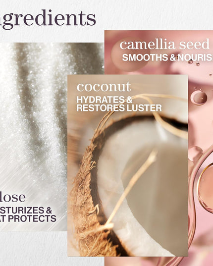 Multitasking leave-in treatment with 21 benefits. Primes hair for heat, detangles, protects from damage, and adds shine from root to tip.