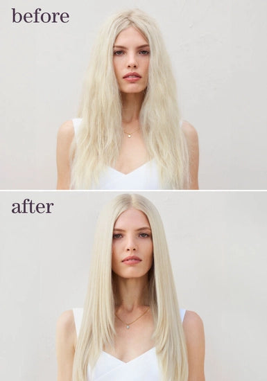 A weightless serum that helps to restore hair’s virgin-like strength, seals split ends, and infuses long-lasting shine and softness to damaged hair.