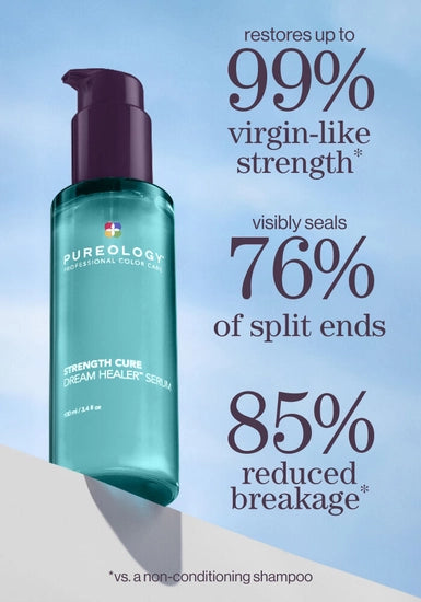 A weightless serum that helps to restore hair’s virgin-like strength, seals split ends, and infuses long-lasting shine and softness to damaged hair.