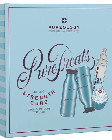 The Pureology Strength Cure Holiday Kit is your ultimate damage-repairing system, created to strengthen and restore color-treated, damaged, or over-processed hair.