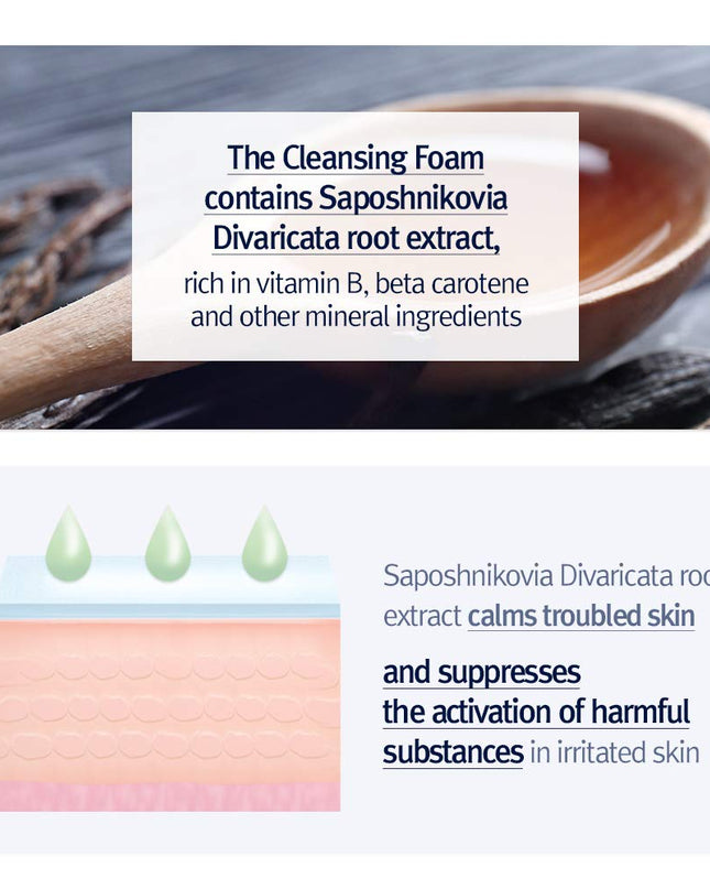 Vacuum cleaner for pores: A gentle but mighty cleansing foam made with ledebouriella seseloides extract that delivers highly effective cleansing with lots of delightful bubbles. The stretchy consistency of Pyunkang Cleansing Foam adheres to dirt and oil trapped within pores and removes it, leaving skin feeling clean and fresh without drying.