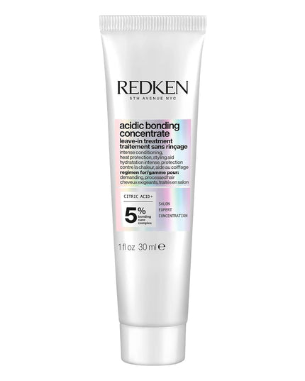 Acidic Bonding Concentrate Leave In Conditioner is Step 4 of Redken's most concentrated system ever. This leave in conditioner helps repair strength and recondition hair while reinforcing weakened bonds even in the most processed hair.