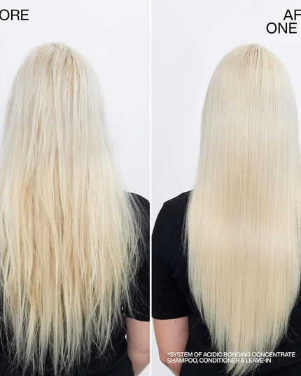 Acidic Bonding Concentrate Leave In Conditioner is Step 4 of Redken's most concentrated system ever. This leave in conditioner helps repair strength and recondition hair while reinforcing weakened bonds even in the most processed hair.