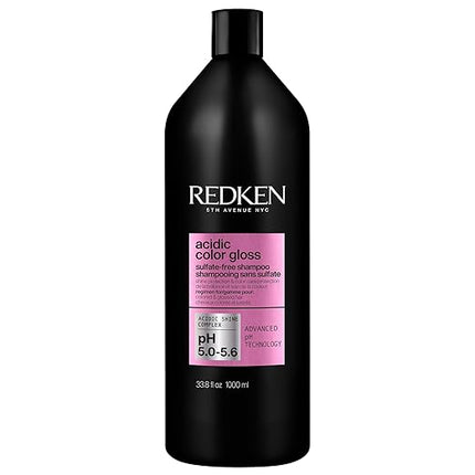 Redken's Acidic Color Gloss Shampoo is a ph-balanced acidic sulfate-free shampoo for clients with color-treated hair to help prolong salon-grade haircolor and intense shine.