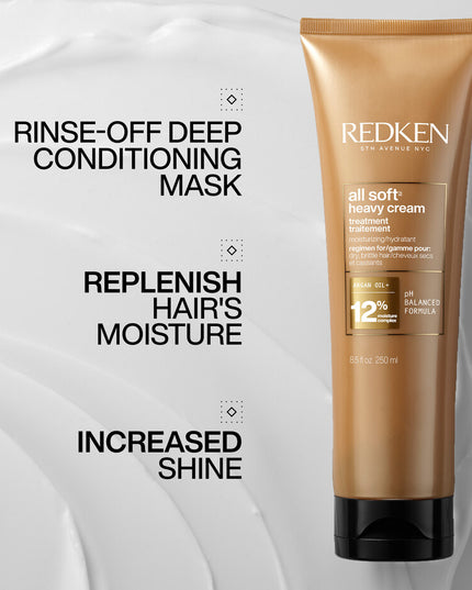 Deep conditioning treatment for extremely dry brittle hair featuring Redken's Moisture Complex containing Argan Oil.