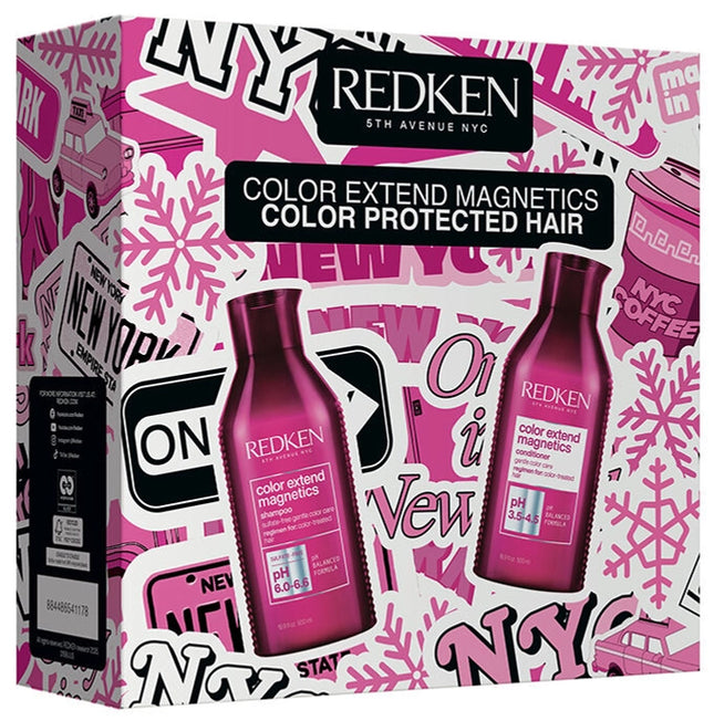 Limited edition holiday set that includes 16.9 Oz. Color Extend Magnetics Shampoo and Conditioner.