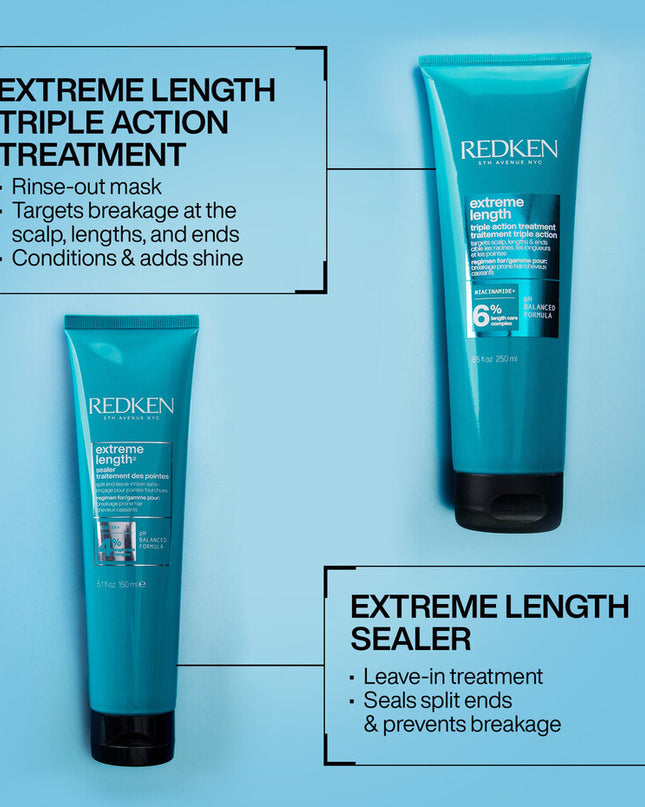 5 minute triple action treatment mask that helps promote a healthy, nourished scalp, strengthen the lengths, and visibly reduce split ends for longer, stronger hair. Formulated with Length Care Complex, featuring biotin, niacinamide and castor oil.