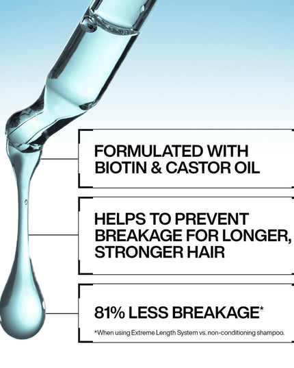 5 minute triple action treatment mask that helps promote a healthy, nourished scalp, strengthen the lengths, and visibly reduce split ends for longer, stronger hair. Formulated with Length Care Complex, featuring biotin, niacinamide and castor oil.