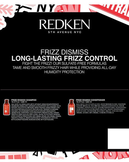 Limited edition holiday set that includes 16.9 Oz. Frizz Dismiss Shampoo and Conditioner.