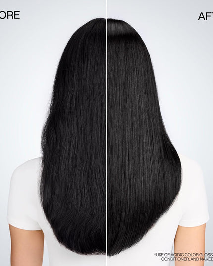 Redken Naked Gloss Hair Shine Oil is a lightweight formula designed to enhance hair shine and color vibrancy, utilizing advanced pH Science with Saturated fatty acids and Omega-9 to seal in moisture and smooth the cuticle. This oil can be applied to damp or dry hair daily, providing a non-greasy, naked feel while protecting against heat damage up to 450 degrees.