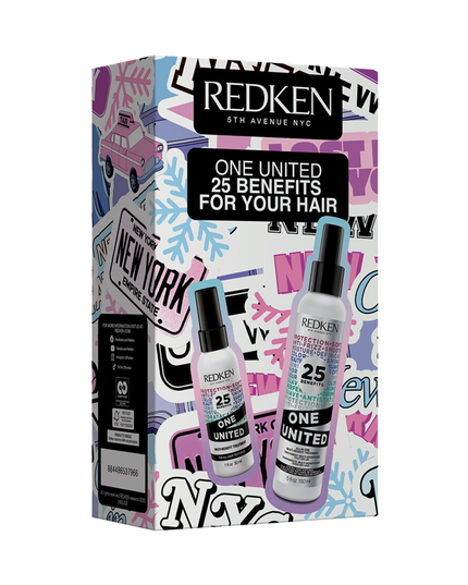 Limited edition holiday set that includes a full-size and travel-size One United Leave-in Conditioner.
