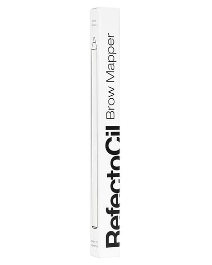 The first step towards expertly created brows is to find the perfect shape for each brow and face shape. The new RefectoCil white “Brow Mapper” allows precise brow mapping and can also be used to draw the outline of the brow shape before tinting. Creating and shaping amazing brows is a skill that needs mastering. Professional tools help Brow &amp; Lash Artists to deliver the best service to their clients.