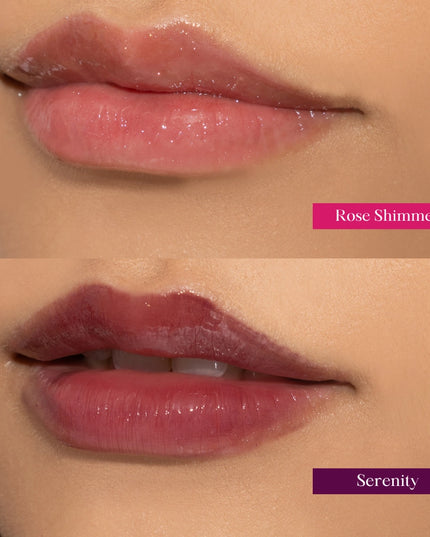 Make every day a spa day with our Tinted & Plumping Lip Oil Massage Duo Sets - Rose Shimmer / Serenity! Infused with nourishing oils for deep hydration, they leave lips plump, smooth, and irresistibly soft. Buildable tint for the perfect pop of color in just a few swipes.