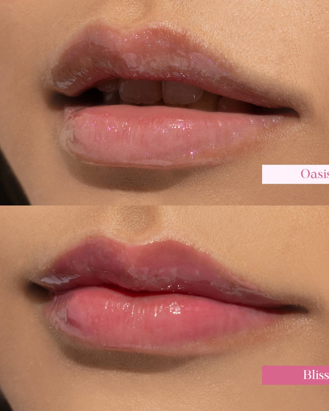 Make every day a spa day with our Tinted &  Plumping Lip Oil Massage Duo Sets - Oasis / Bliss! Infused with nourishing oils for deep hydration, they leave lips plump, smooth, and irresistibly soft. Buildable tint for the perfect pop of color in just a few swipes.