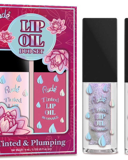 Make every day a spa day with our Tinted &  Plumping Lip Oil Massage Duo Sets - Oasis / Bliss! Infused with nourishing oils for deep hydration, they leave lips plump, smooth, and irresistibly soft. Buildable tint for the perfect pop of color in just a few swipes.