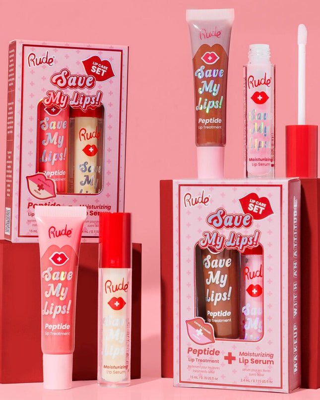 Save My Lips: Peptide Lip Treatment & Moisturizing Lip Serum Duo The ultimate lip care power couple—hydrate, smooth, and plump in two easy steps.