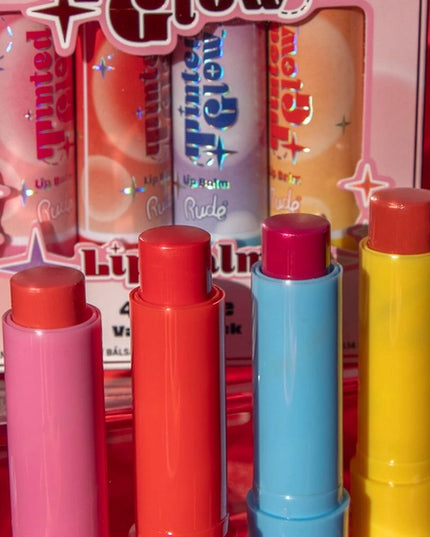 Our Tinted Glow Lip Balm is the ultimate blend of hydration and soft, sheer color—perfect for everyday wear. Enriched with a lightweight formula and a sweet scent, this lip balm offers a pop of glow and comes in four fun shades, making it a must-have addition to your daily routine.