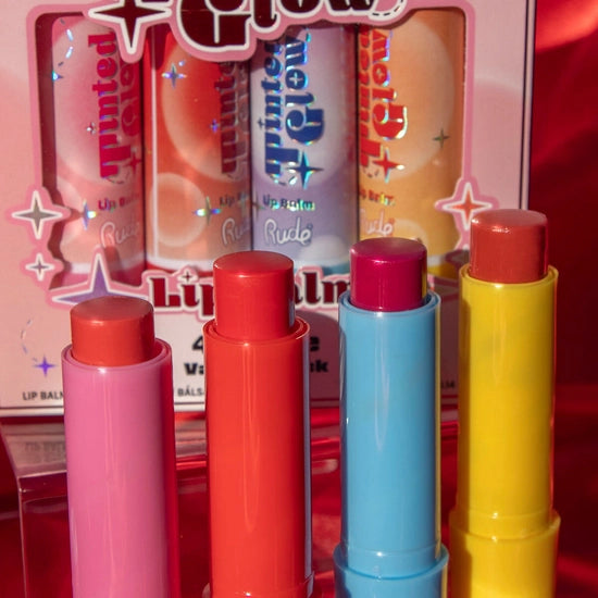 Our Tinted Glow Lip Balm is the ultimate blend of hydration and soft, sheer color—perfect for everyday wear. Enriched with a lightweight formula and a sweet scent, this lip balm offers a pop of glow and comes in four fun shades, making it a must-have addition to your daily routine.