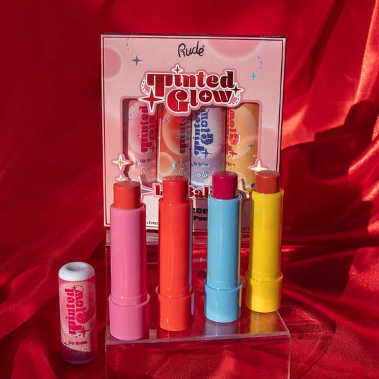 Our Tinted Glow Lip Balm is the ultimate blend of hydration and soft, sheer color—perfect for everyday wear. Enriched with a lightweight formula and a sweet scent, this lip balm offers a pop of glow and comes in four fun shades, making it a must-have addition to your daily routine.