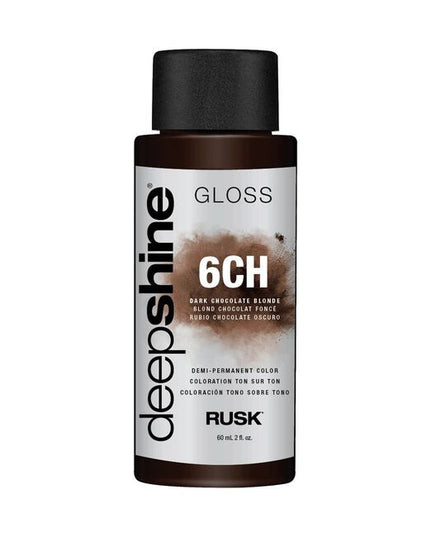 Rusk® Deepshine® Gloss is powered by state-of-the-art technology direct from Italy. Infused with a Conditioning Blend of Marine Extracts and Oleic Acid to deliver maximum softness, shine and combability.
