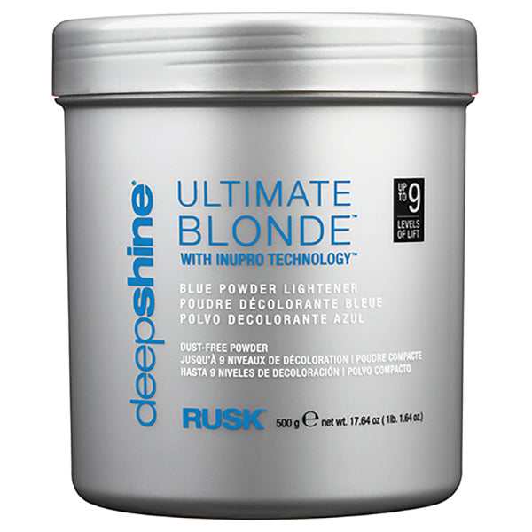 Deepshine Ultimate Blonde Blue Powder Lightener with Inupro Technology� that helps shield the structural integrity of the hair during the lifting process.
INULIN - sugar complex (complex carbohydrate) that can form a grid-like structure during the lightening process which helps to keep hair fibers intact and moisture retained.