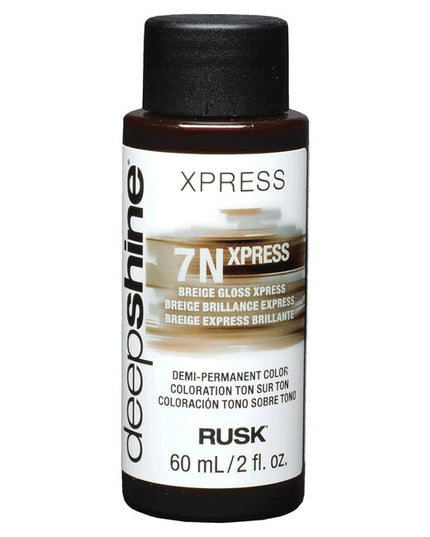 DEEPSHINE® XPRESS GLOSS Demi-Permanent Liquid Color. A capsule collection of four shades for a faster color service. Long-lasting color results with excellent conditioning and combability.