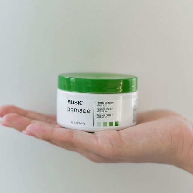 Texture. Definition. Matte finish. Buildable pomade for shape, hold, and support.