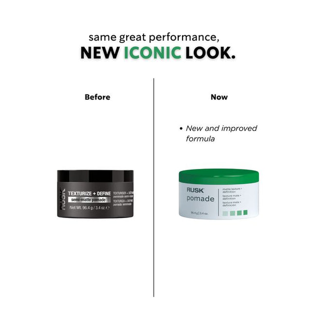 Texture. Definition. Matte finish. Buildable pomade for shape, hold, and support.