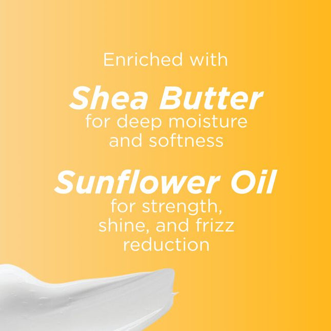 Gently cleanses and quenches dry, thirsty strands without weighing hair down.