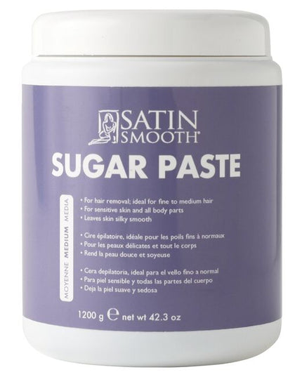 Satin Smooth's professional-grade sugar paste is formulated with four simple ingredients. This eco-friendly, gentle alternative to traditional waxing delivers smooth, long-lasting results. Ideal for both face and body hair removal, our sugaring paste is easy to use at room temperature, making it a convenient choice for professionals. Safe for all skin types, including sensitive skin, it effectively removes hair from the root while being gentle on the skin, leaving clients feeling soft and smooth.