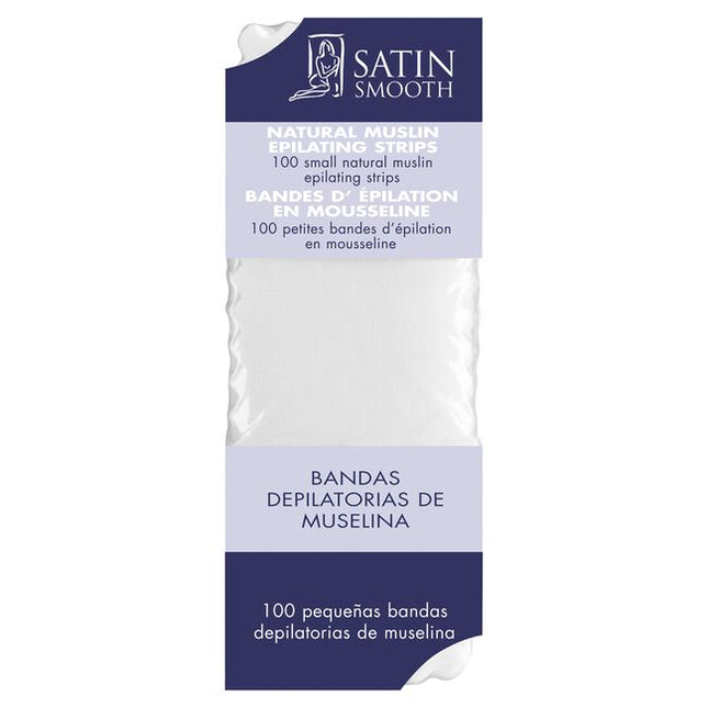 Satin Smooth's muslin cloth strips will help to achieve flawless removal of wax on large body areas. Use muslin for hair that is very short and coarse.