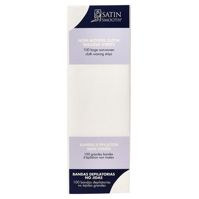 Satin Smooth's non-woven cloth strips will help to achieve flawless removal of wax in small areas.