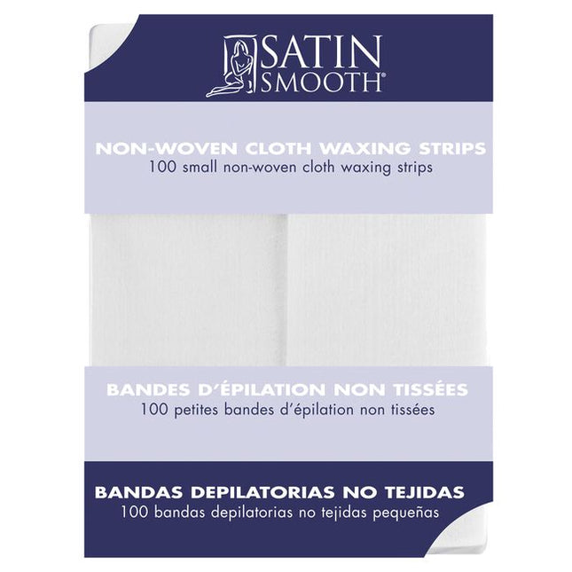 Satin Smooth's non-woven cloth strips will help to achieve flawless removal of wax in small areas.