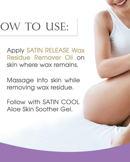 Post-depilatory cleansing oil. Removes wax residue easily - penetrating quickly while moisturizing the skin for a silky finish to waxing services. A combination of sunflower oil, wheat germ oil and almond oil, Satin Release® can also be used to clean and maintain roll-on applicators.