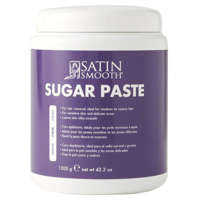 Satin Smooth's professional-grade sugar paste is formulated with four simple ingredients. This eco-friendly, gentle alternative to traditional waxing delivers smooth, long-lasting results. Ideal for both face and body hair removal, our sugaring paste is easy to use at room temperature, making it a convenient choice for professionals. Safe for all skin types, including sensitive skin, it effectively removes hair from the root while being gentle on the skin, leaving clients feeling soft and smooth.