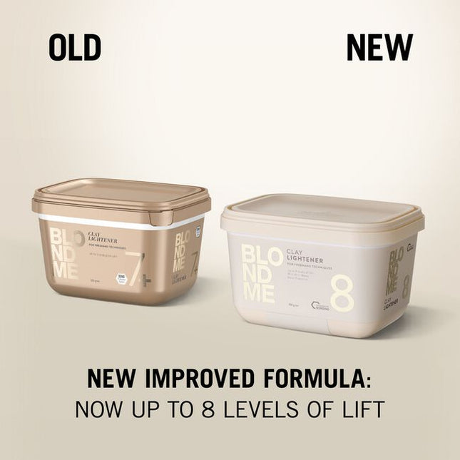 NEW BLONDME Premium Clay lightener, with Schwarzkopf Bonding and anti-metal bond protection, provides optimal precision with a soft-to-solid formula created for freehand techniques.