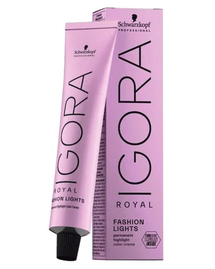  IGORA Royal Fashion Lights - with Integrated Fibre Bond Technology.

Experience lift and fashion tones - now with integrated Fibre Bond Technology. Lift color and NOW protect in one step with new Fibre Bond Technology formulated directly onto the color cream.
No additive needed for the color cream to help shield the hair from damage during the coloration process.
8 on-trend shades: Strong trend for bold fashion colors.
For multi-tonal fashion services from fashion highlights to mermaid looks.