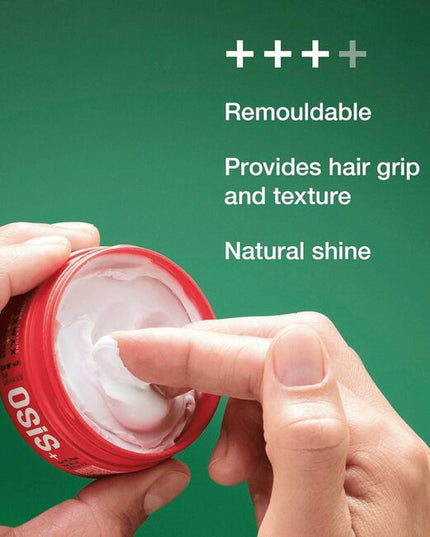 Osis+ Flexwax Ultra Strong Cream Wax is a continuously re-moldable styling wax designed for unlimited style possibilities.