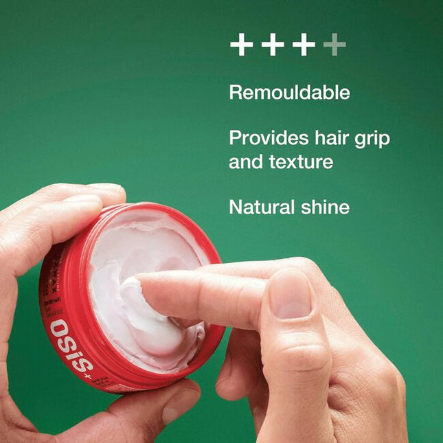 Osis+ Flexwax Ultra Strong Cream Wax is a continuously re-moldable styling wax designed for unlimited style possibilities.