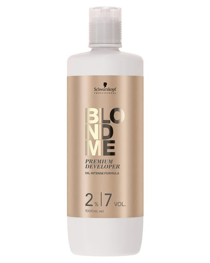 Schwarzkopf BlondMe Premium Care Developer is a Caring formula for brilliant blondes with great conditioning. Developer is specially formulated to partner BlondMe bleach and color shades. Its caring formula supports hair's natural moisture balance which ensures your new blondes have brilliant shine and a wonderfully soft feel to their hair.