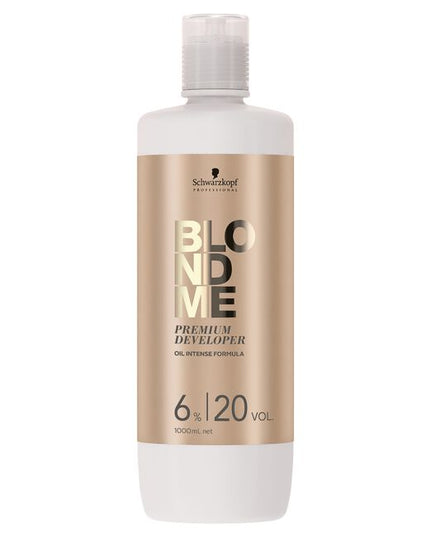 Schwarzkopf BlondMe Premium Care Developer is a Caring formula for brilliant blondes with great conditioning. Developer is specially formulated to partner BlondMe bleach and color shades. Its caring formula supports hair's natural moisture balance which ensures your new blondes have brilliant shine and a wonderfully soft feel to their hair.