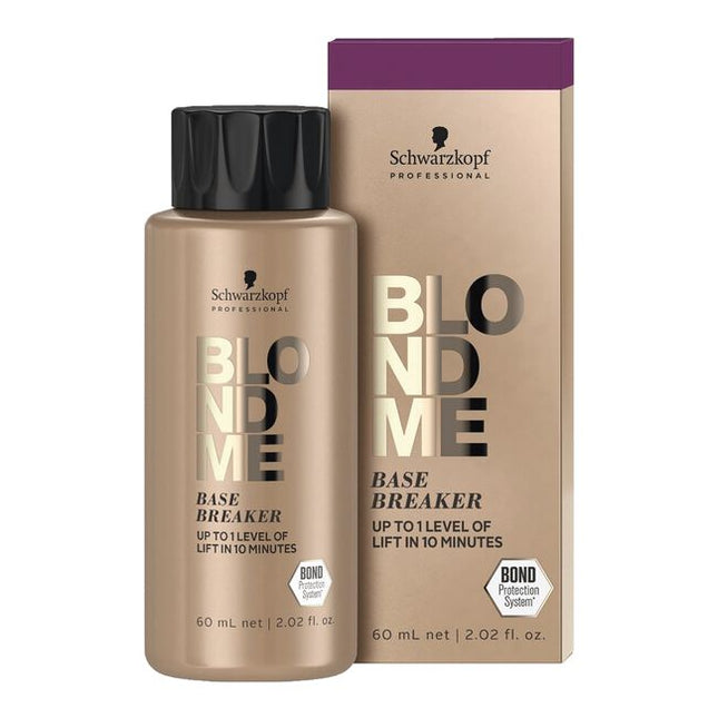 Ideal for clients looking for seamless root transition with a gentle cool blonde tone deposit, BLONDME Base Breaker Extra Cool provides 1 level of lift in up to 10 minutes on medium to dark pre-lightened blonde hair, whilst softly neutralizing unwanted warm undertones with its gentle, anti-orange formula. Available in Soft Cool, Cool and Extra Cool, BLONDME Base Breaker achieves the optimal blend between virgin hair and lightened hair for illuminated, natural-looking blonde.