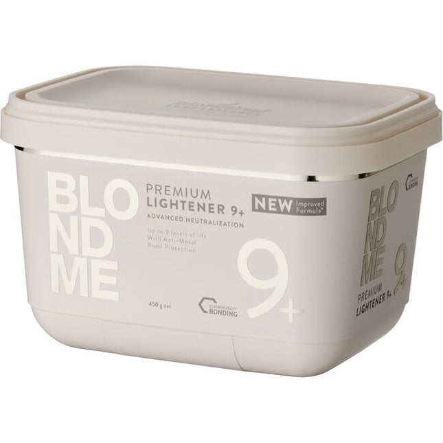 NEW Improved Formula, BLONDME Premium 9+ Developer, with Schwarzkopf Bonding and anti-metal bond protection, provides advanced neutralization and up to 9 levels of lift.