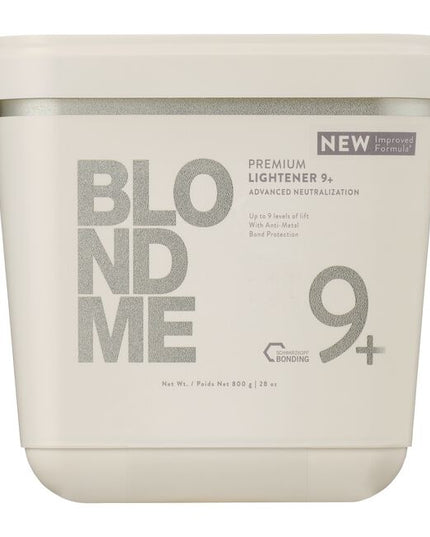 NEW Improved Formula, BLONDME Premium 9+ Developer, with Schwarzkopf Bonding and anti-metal bond protection, provides advanced neutralization and up to 9 levels of lift.