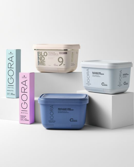 The IGORA VARIO BLOND Super Plus Powder Lightener offers up to 8 levels of lift and delivers precise neutralization with its anti-yellow effect. This formula with integrated Fibre Bond Technology enforces bonds within the hair fiber to reduce breakage.