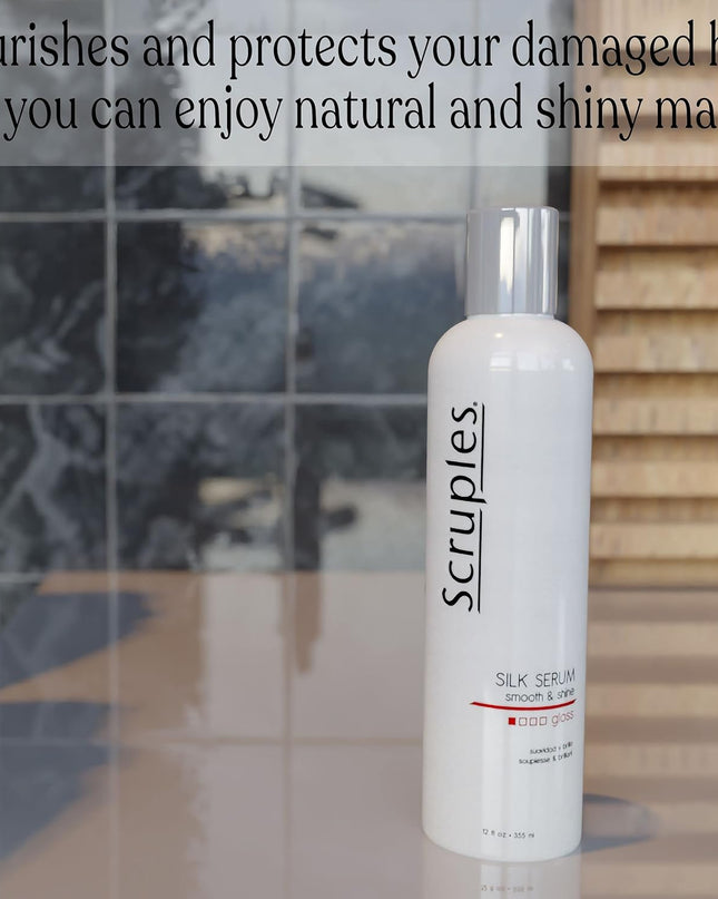 Our Silk Serum is a lightweight, quick drying formula that acts as a soothing gloss sealing in needed moisture providing you a polished, flawless shine. We've infused this formula with Vitamin E which helps restores your clients hair back to optimal health.
